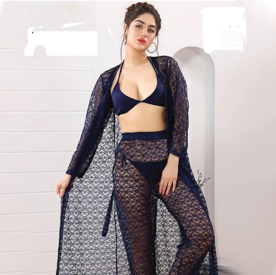 Comfortable Fishnet - Lightweight Blue Net Fabric (1 Pcs) - Image 2