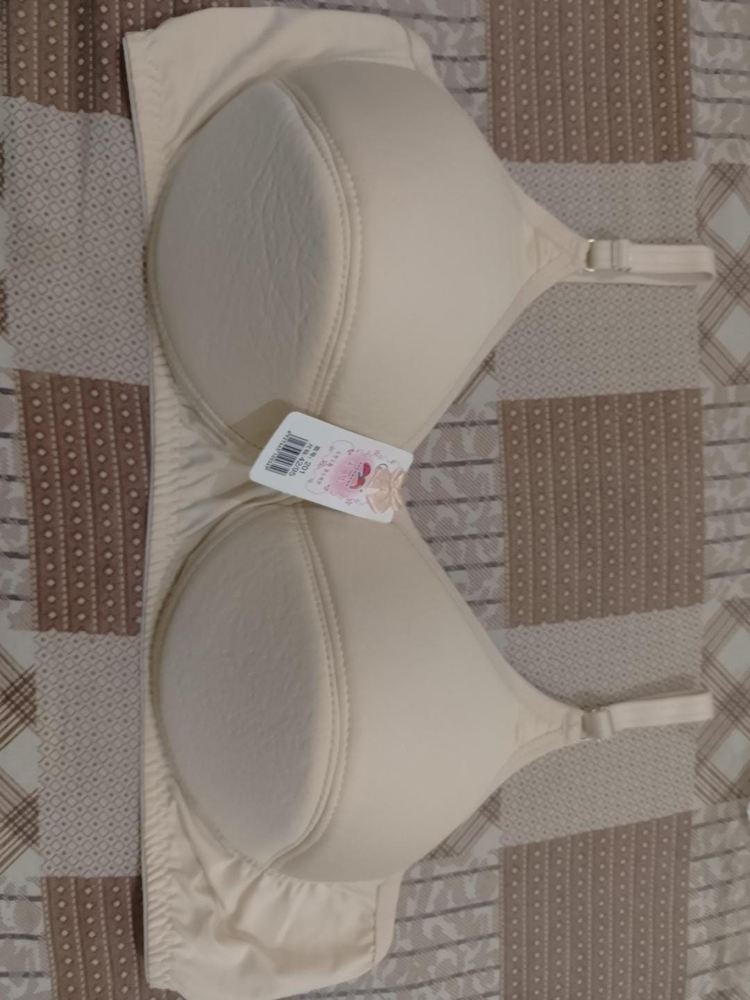 Beige Cotton Padded Bra – Soft & Breathable Full Support - Image 5