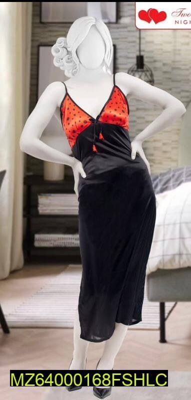 Silk Printed Night Dress - Image 2